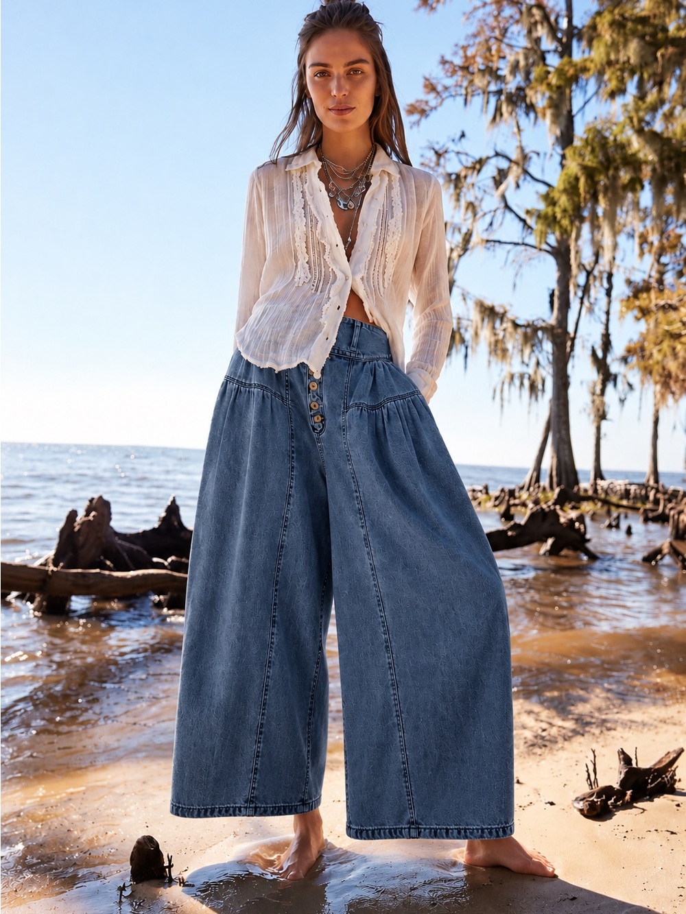 Free People We The Free Blossom Pull On Jeans